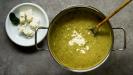 soupe chaude (ou froide) au brocoli, feta & menthe