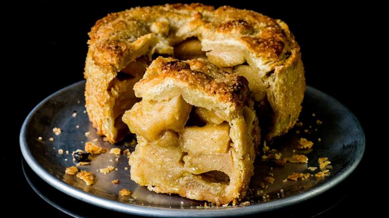 tarte 'galets' aux pommes pochées