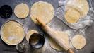 poached apple pie 'pucks'