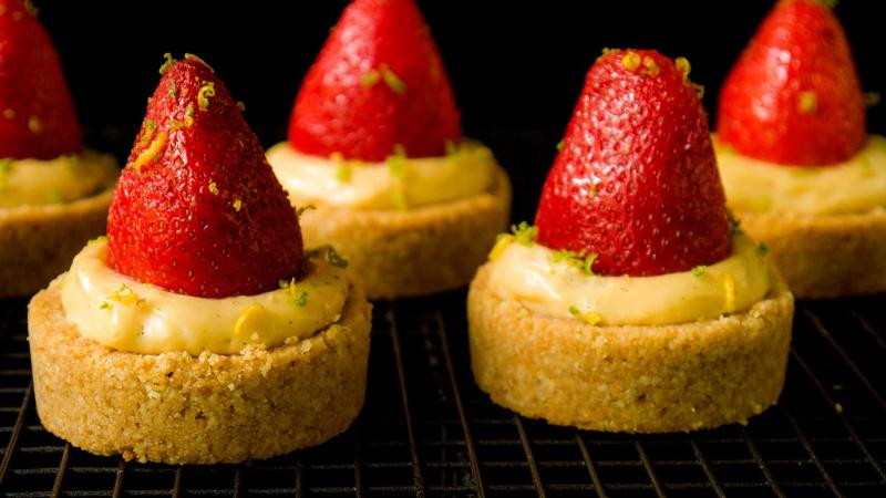 tartelettes aux fraises à la crème