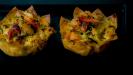 tartelettes wonton aux crevettes et noix de saint-jacques