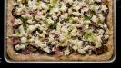roasted eggplant & zucchini pizza with béchamel sauce