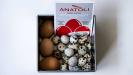 red quail eggs for easter