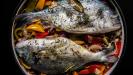 roasted sea bream with citrus & allium & capsicum