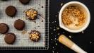 friandises de biscuits & beurre de cacahuètes enrobées de chocolat