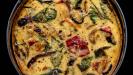 deep-dish mediterranean roasted vegetables quiche