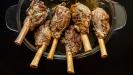 «retsina» resinated white wine-braised lamb shanks