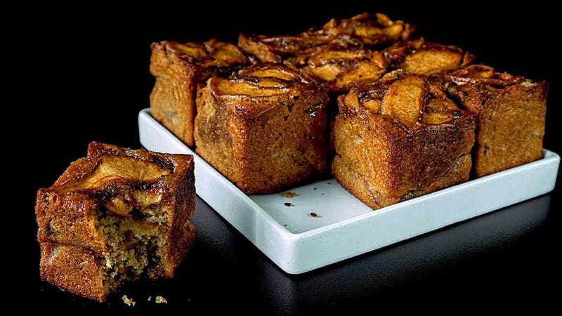 spiced apple cakes with olive oil & buckwheat