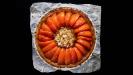 juicy apricot & almond tart with crunchy shortbread crust