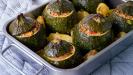 courgettes farcies au riz et aux herbes aromatiques