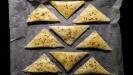 «tiropitakia» filo triangles with feta cheese & eggs