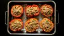 stuffed & baked tomatoes with tuna & fennel & bulgur