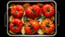 stuffed & baked tomatoes with tuna & fennel & bulgur