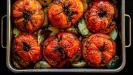 stuffed & baked tomatoes with tuna & fennel & bulgur