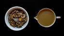 cream of roasted mushroom soup (with home-made mushroom broth & fried forest mushrooms garnish)