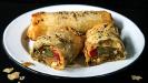 «piperopita» filo rolls with bell peppers & feta cheese