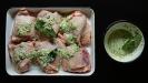 cocotte de cuisses de poulet & riz pilaf au citron & origan & poivrons verts