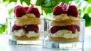 shortcake à la framboise et à la rose avec du kadaif