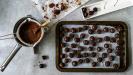 dark chocolate-dipped cherries