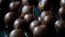 dark chocolate-dipped cherries