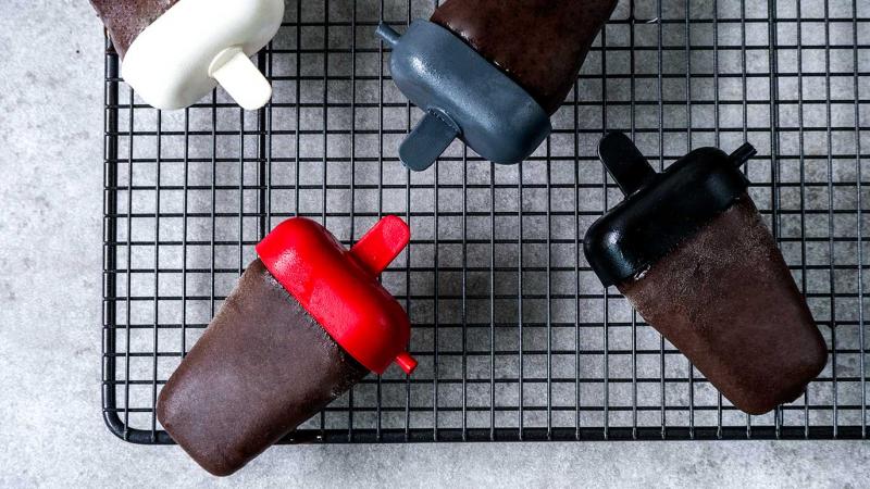 chocolate, whisky, coffee – ice pops