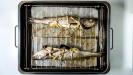 oven broiled whole fish - whiting